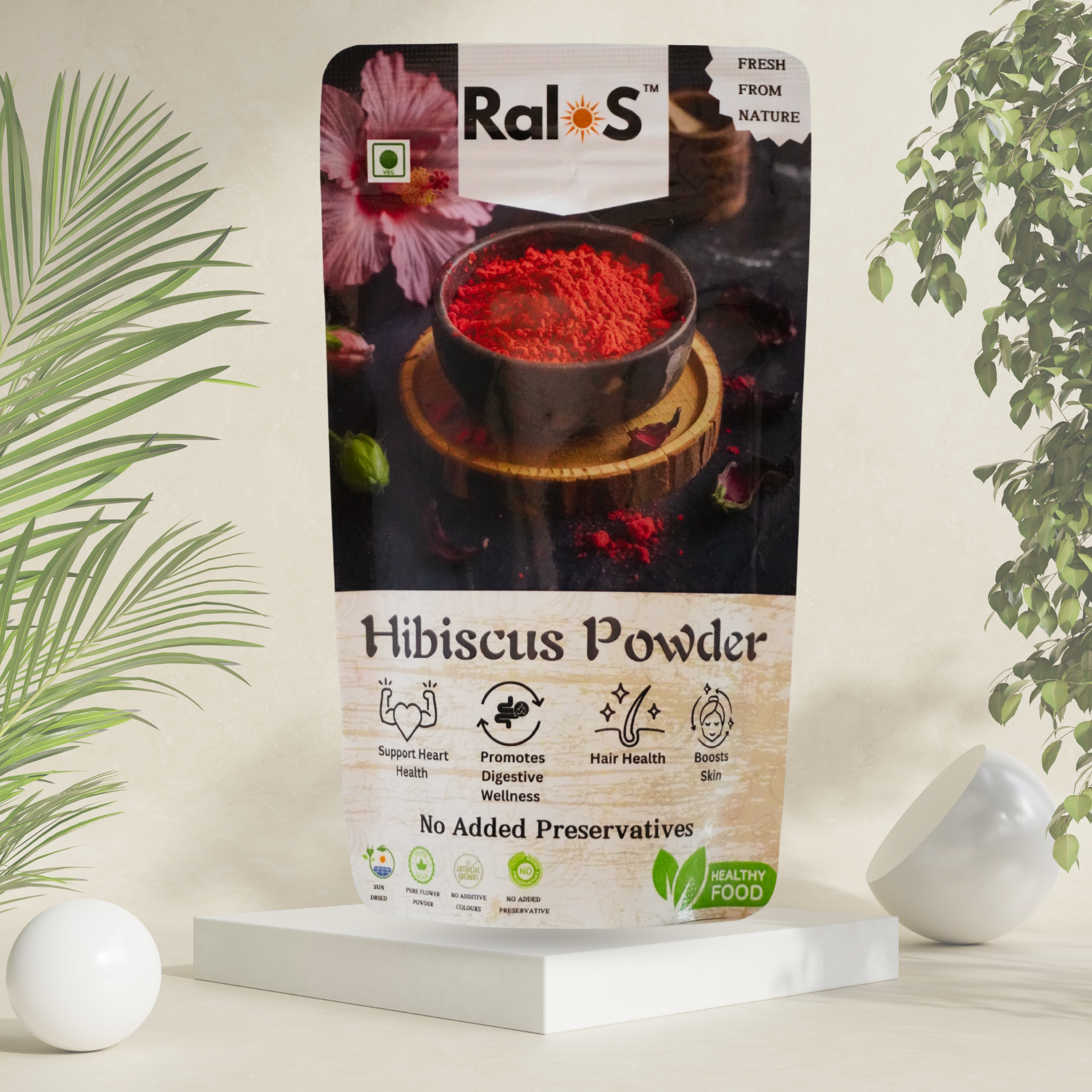 Pure Hibiscus Powder | Natural Hair & Skin Care | Rich in Antioxidants | Herbal Wellness