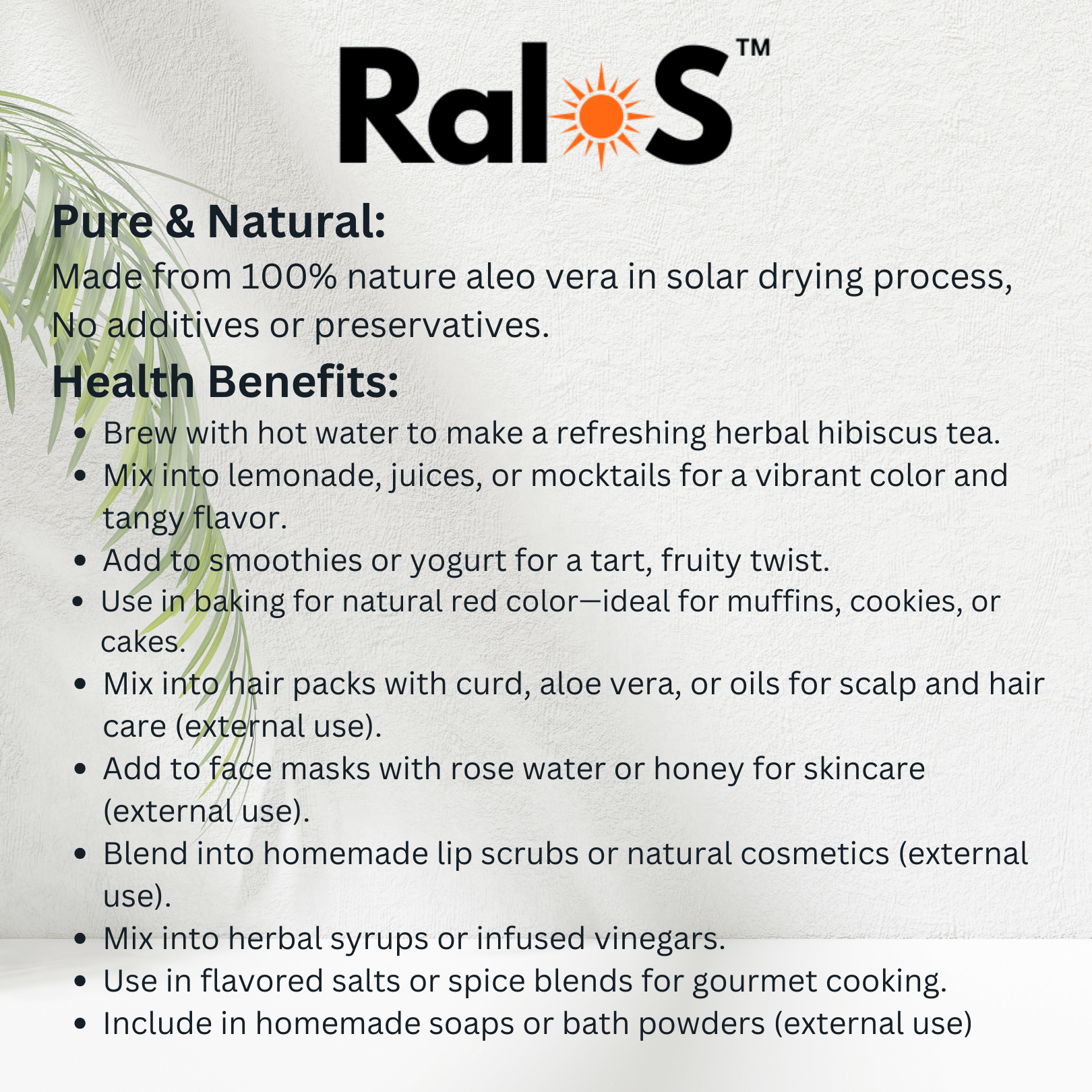 Aloe Vera Powder | External Use Only | Natural Skin & Hair Care | Herbal Wellnes