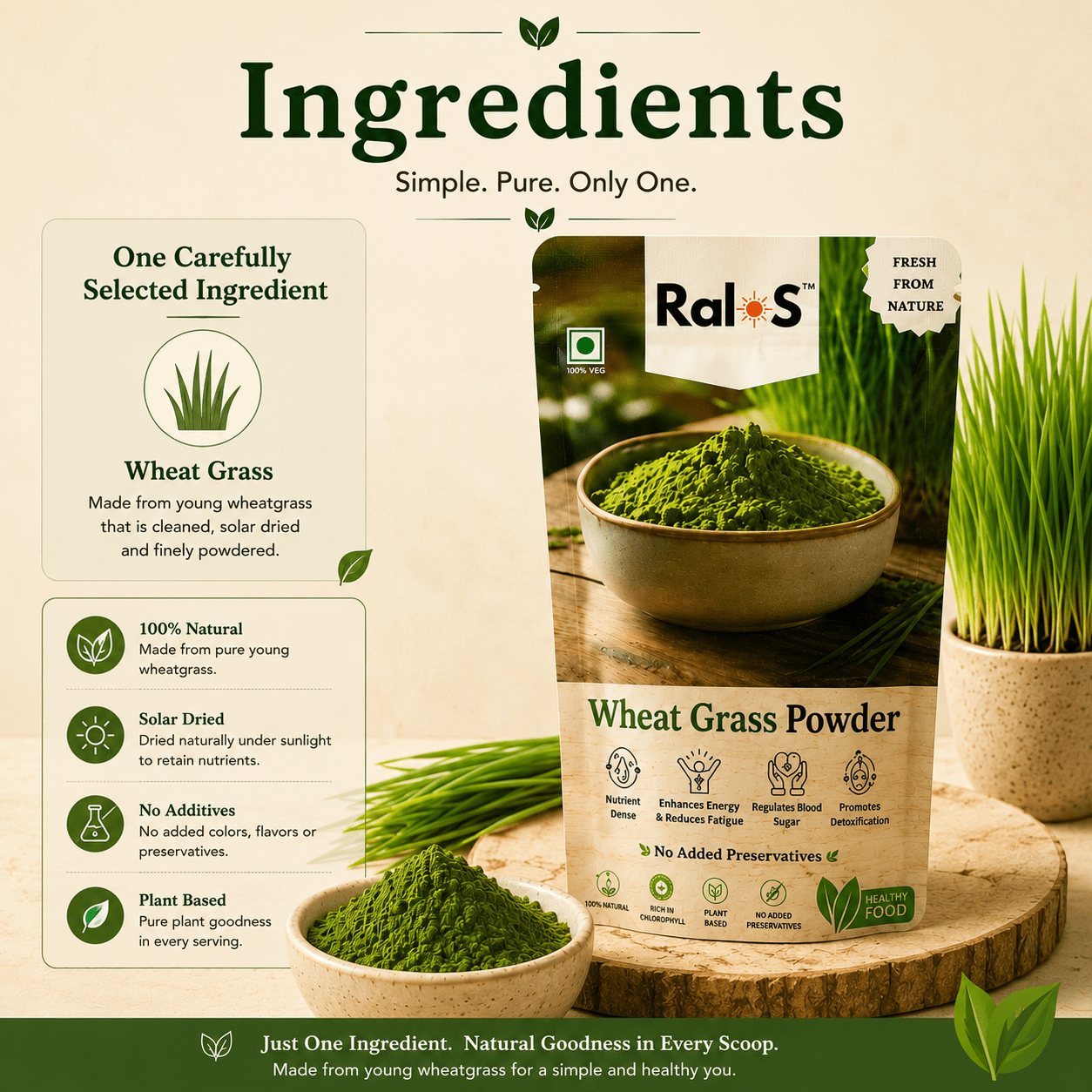 Pure Wheat Grass Powder
