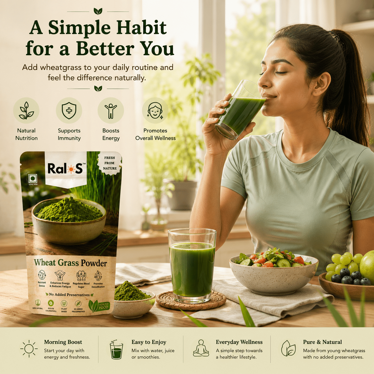 Pure Wheat Grass Powder