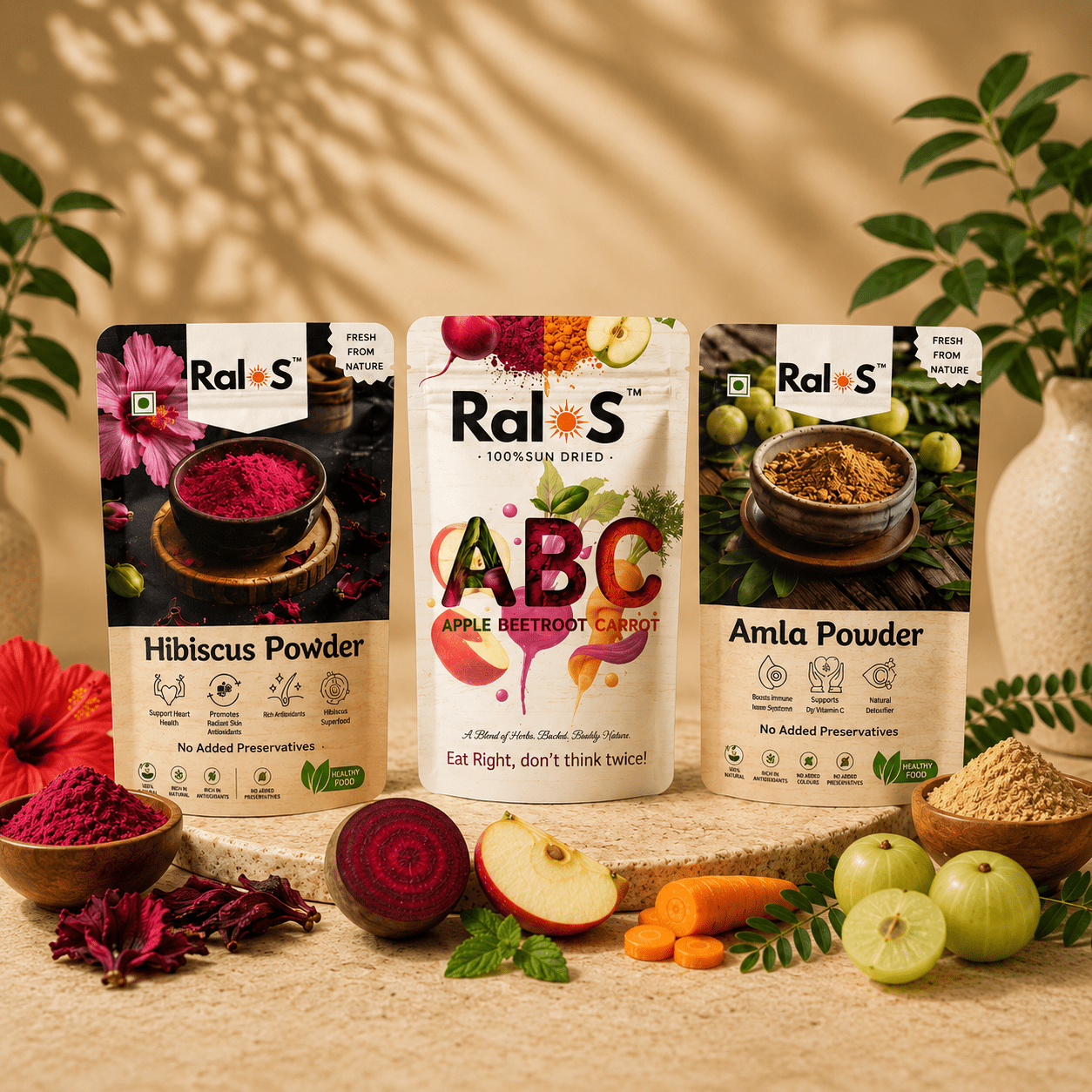 Amla + Hibiscus + ABC Powder Combo