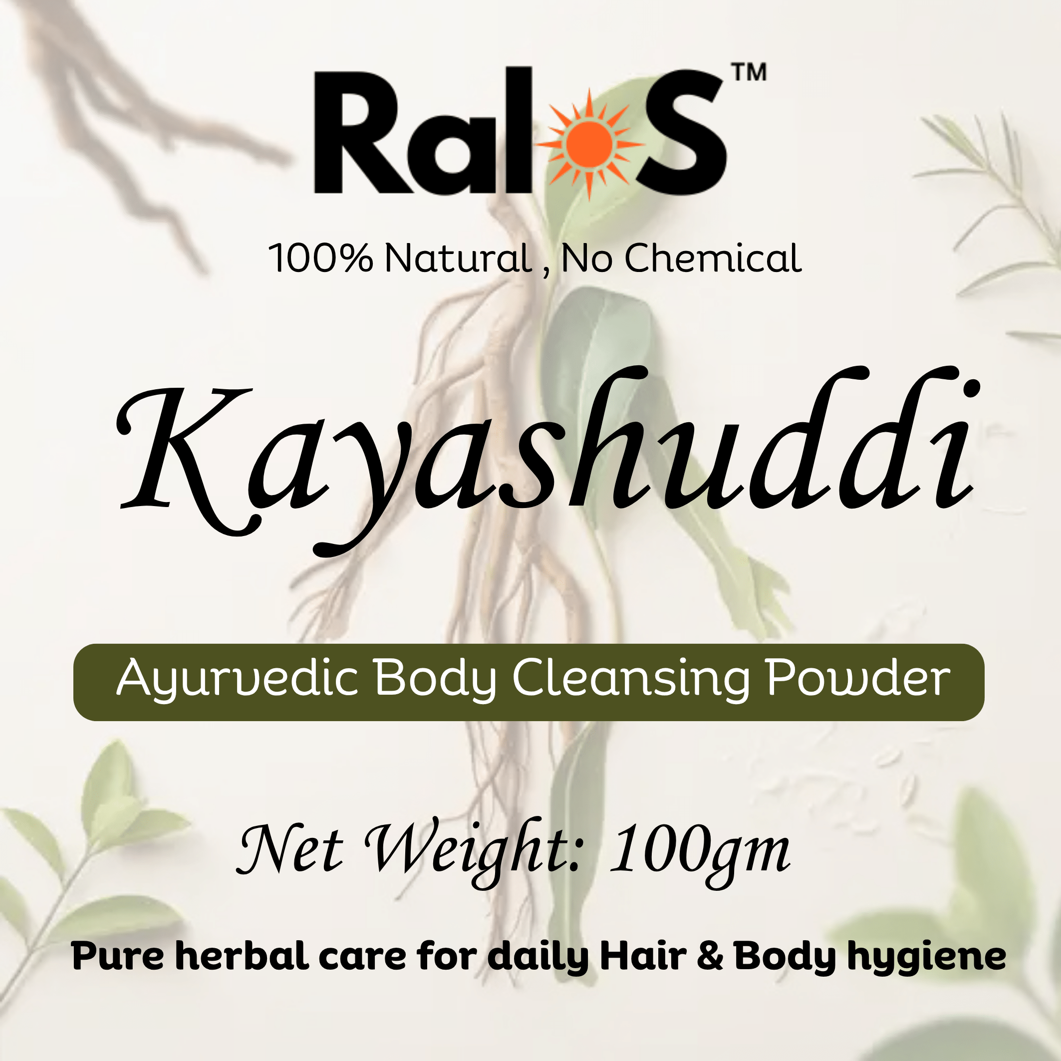 Rayashudi Herbal Body Cleanser | Head Wash Powder | 45 Herbs | Natural Detox for Body & Scalp
