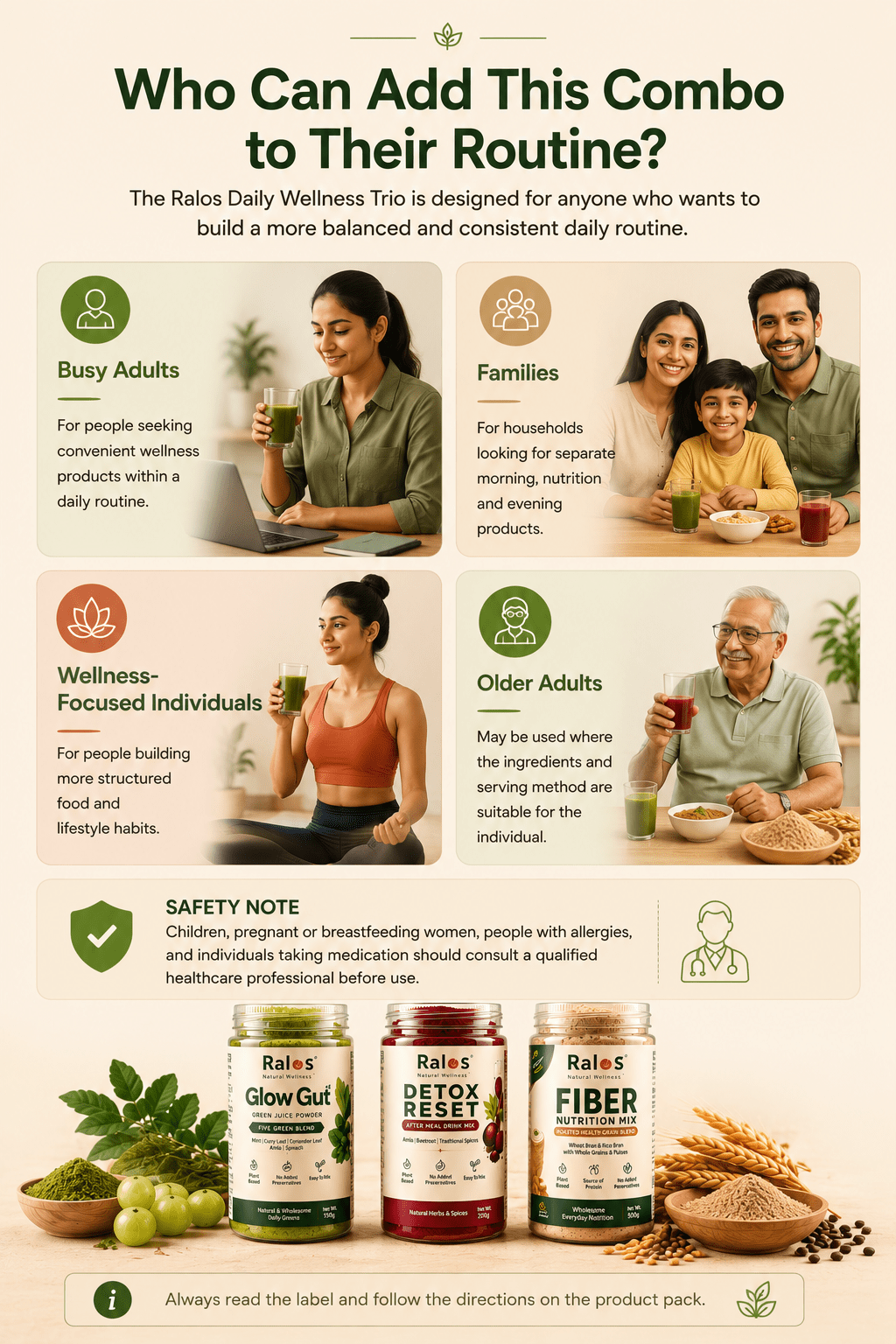 Ralos daily wellness combo for adults, families, wellness-focused individuals and older adults